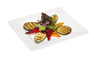 Grilled vegetables  on white photo