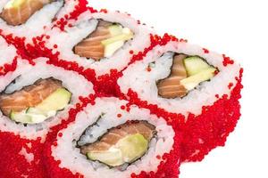 tobiko sushi maki picante foto