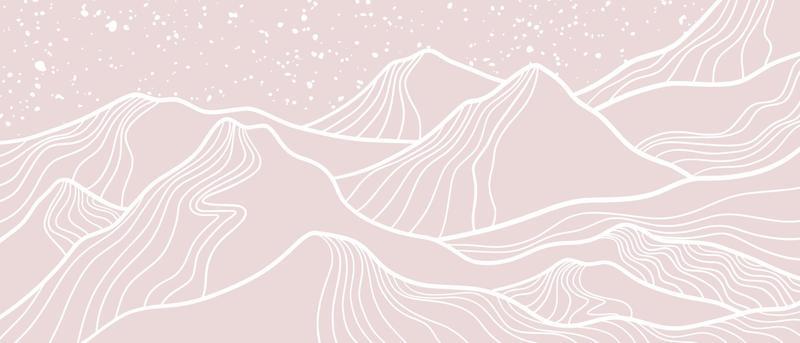 Abstract mountain painting, Abstract background, Premium Vector