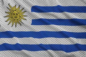 bandera de uruguay impresa en una tela de malla de ropa deportiva de nailon de poliéster foto