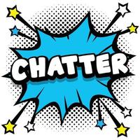 chatter Pop art comic speech bubbles book sound effects vector