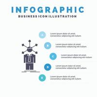 development. human. network. personality. self Infographics Template for Website and Presentation. GLyph Gray icon with Blue infographic style vector illustration.