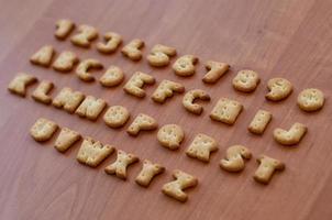 Cracker alphabet characters