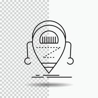 Android. beta. droid. robot. Technology Line Icon on Transparent Background. Black Icon Vector Illustration