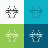 Design. goal. pencil. set. target Icon Over Various Background. Line style design. designed for web and app. Eps 10 vector illustration