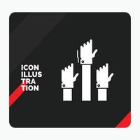 Red and Black Creative presentation Background for Aspiration. business. desire. employee. intent Glyph Icon vector