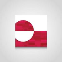 Greenland Abstract Flag Background vector