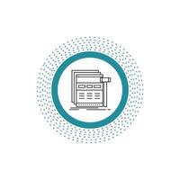 Internet. page. web. webpage. wireframe Line Icon. Vector isolated illustration