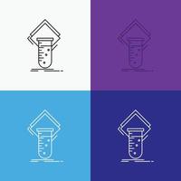 Chemistry. lab. study. test. testing Icon Over Various Background. Line style design. designed for web and app. Eps 10 vector illustration