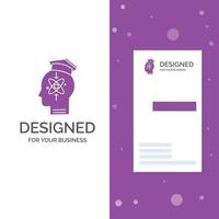 Business Logo for capability. head. human. knowledge. skill. Vertical Purple Business .Visiting Card template. Creative background vector illustration