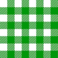 Green plaid texture pattern on white background. vector