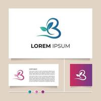 hermosa letra b con diseño de logotipo de hoja. b símbolo e icono utilizable para salón de belleza, tratamiento capilar, centro de belleza, tratamiento de la piel, productos de belleza, cosméticos, algo natural, otros vector