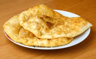 Cheburek on plate photo