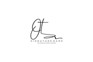 Initial OT Letter Signature Logo Template elegant design logo Sign Symbol template vector icon