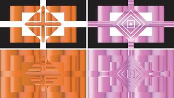 Pink And Orange Abstract Geometric Background , Orange Background, Pink Background, Geometry Background