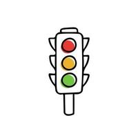 traffic light doodle sketch hand drawn style icon illustration vector