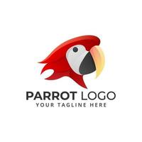 loro, logotipo de diseño moderno de pájaro guacamayo vector