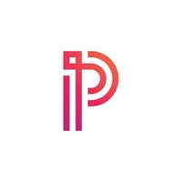 Letter P logo symbol design template vector