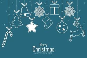 Modern christmas background design vector