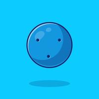 Hockey Blue Small Training Ball Cartoon Vector Icon Illustration. Sport Object Icon Concept Isolated Premium Vector. Flat Cartoon Style