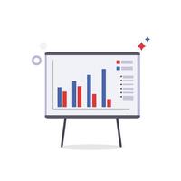 flat chart board icon vector illustration