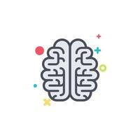 flat brain icon vector illustration.