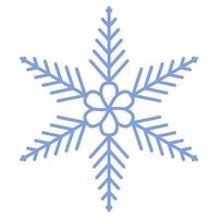 Snowflake vector icon. Christmas and winter theme. Simple flat illustration on white background.