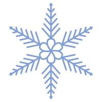 Snowflake vector icon. Christmas and winter theme. Simple flat illustration on white background.