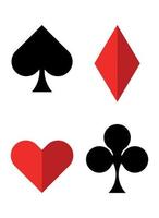 playing card symbols vector design illustration isolated on white background