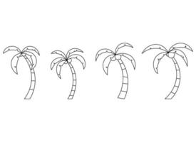 coconut tree vector design illustration isolated on white background