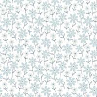 Abstract floral background. Ditsy style. Simple and cute seamless patterns for fashion, wallpaper and print. Pastel palette. Vector illustration