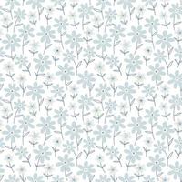 Abstract floral background. Ditsy style. Simple and cute seamless patterns for fashion, wallpaper and print. Pastel palette. Vector illustration