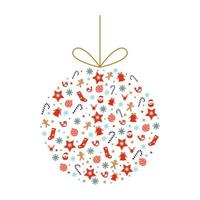 bolas de adornos navideños 1 vector