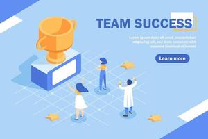 Success concept banner. Can use for web banner, infographics, hero images,flat design icon vector illustration