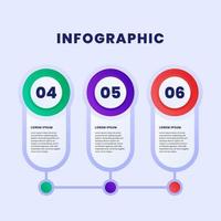 Infographic color gradient with concept business graphic template vector