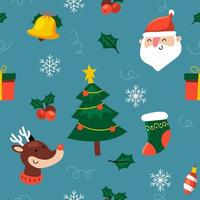 Cute Seamless Christmas Background vector