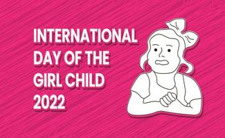 international girls day - Text, Characters and Background vector