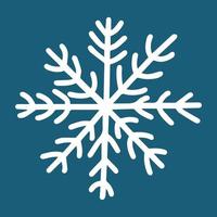 Doodle snowflake vector illustration. Hand drawn simple snowflake isolated.