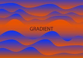 Abstract vector background blue and orange gradient wave curve pattern design for cover, web, poster, banner.