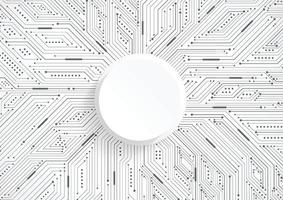 Abstract 3d design background with technology dot and line circuit board texture. Modern engineering, futuristic, science communication concept. Vector illustration