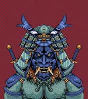 Japan Samurai Art Warrior Illustration vector