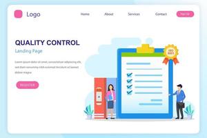 control de calidad vectorial con concepto iso 9001. vector