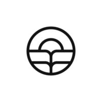 vector de logotipo de sol emblemático