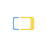 Mobile Phone icon and Letter CD Monogram vector