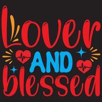 Lover and blessed vector