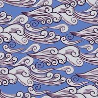 Seamless vector pattern with the wind or the air in Japanese style. Good print for wrapping paper, textile, wallpaper, packaging design and ceramics tiles