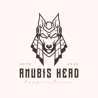 plantilla de logotipo de anubis. logotipo de vector de carácter anubis.