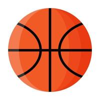 Orange basketball ball. 3x3 Basketball sport equipment. Summer games. vector
