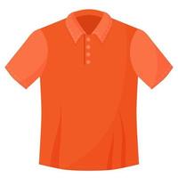 Player uniform, orange T-shirt. Archery sport equipment. Summer games. vector