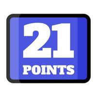 Table 21 points. 3x3 Basketball sport equipment. Summer games. vector